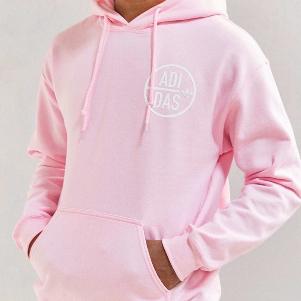 Adidas x Urban Outfitters Pink Pullover Hoodie